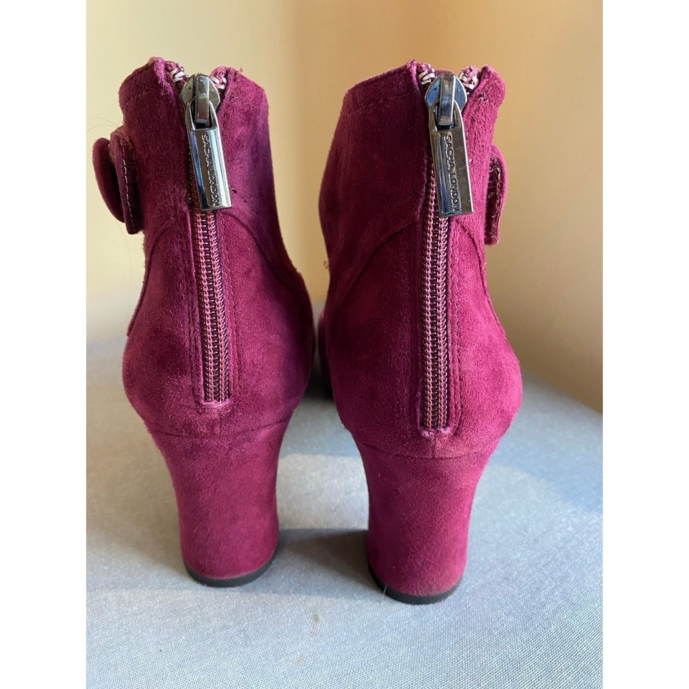 Sacha London Shoes 3" Heels Adjustable Strap Red Burgundy New 9 Platform Pump s5 - Picture 6 of 10